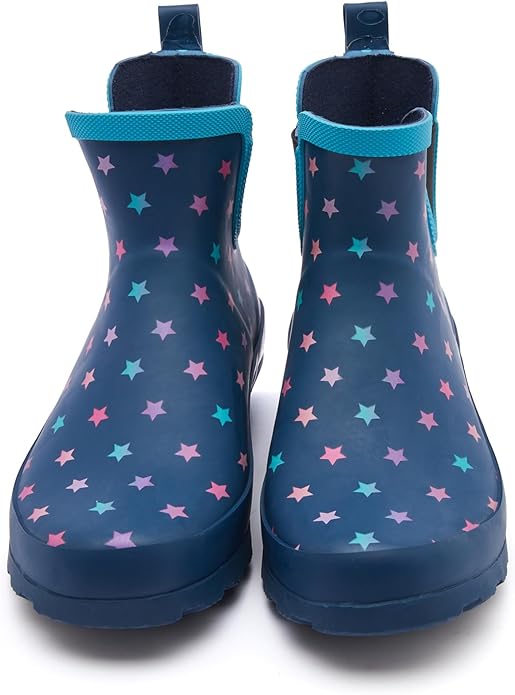 SWIFTFROG Rain Boots for Women - Waterproof Ankle Garden Shoes Anti-Slipping Floral Printed Rainboots for Ladies Stylish Light Ankle Rain Shoes, Women's Rain Footwear