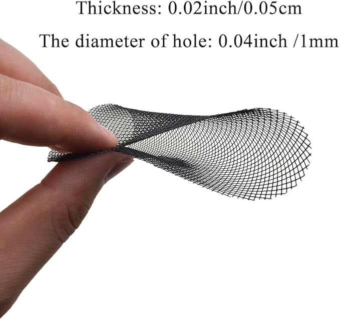 HAHIYO 50PCs 4Inch/10Cm Black Round Glassfibre Flower Pot Hole Mesh Pad Bottom Grid Mat Bonsai Drainage mesh Hole Screens Gasket Prevent Soil Loss Breathable Gasket Drainage Netting for Bonsai