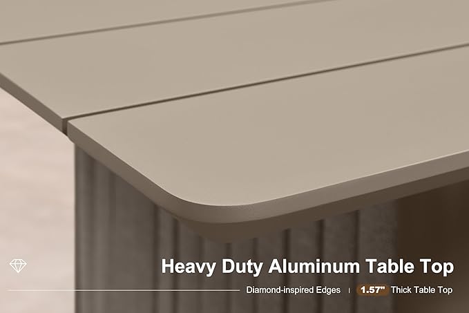 PURPLE LEAF Louvered Pergola 12' x 20' with 13 Pcs Modern Patio Dining Set Outdoor Full Aluminum Pergola with Adjustable Rainproof Roof Modern Patio Hardtop Gazebo for Deck Backyard Garden Slate Grey