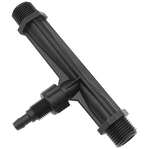 1 PCS Black Venturi Injector 1/2 Inch Venturi Fertilizer Injector Outdoor Agricultural Irrigation Equipment Tools (G1/2")