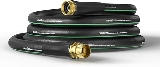 GreatBuddy 25 ft Garden Hose 5/8", Less Kink Heavy Duty Water Hose, Durable & Flexible Hose for Outdoor, Lawn, Car Washing, Pet Bathing and Household