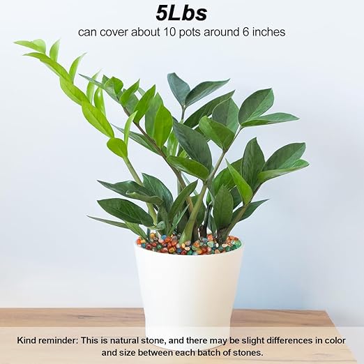 Vase Filler,Landscaping Pebbles, River Rocks Decorative Ornamental Pebbles, DIY Smoothed Rocks for Potted Plant Resin Art Vase Fillers Aquarium Gravel Rocks (Colorful, 5 Pounds)