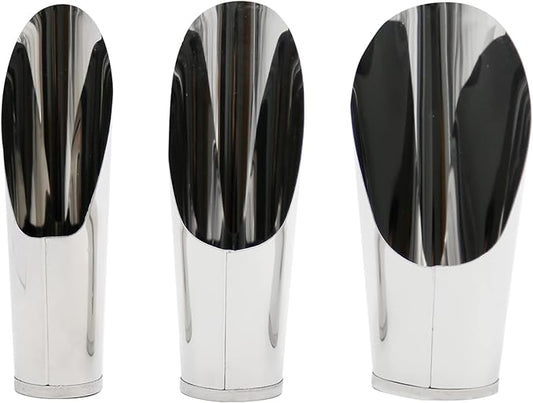 3 Pcs Succulent DIY Bonsai Plant Garden Tool for Digging Fertilizer Feed Scooper 3 Sizes Soil Scoops Soil Metal Spade Shovel Cup