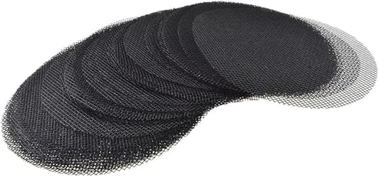 HAHIYO 50PCs 4Inch/10Cm Black Round Glassfibre Flower Pot Hole Mesh Pad Bottom Grid Mat Bonsai Drainage mesh Hole Screens Gasket Prevent Soil Loss Breathable Gasket Drainage Netting for Bonsai