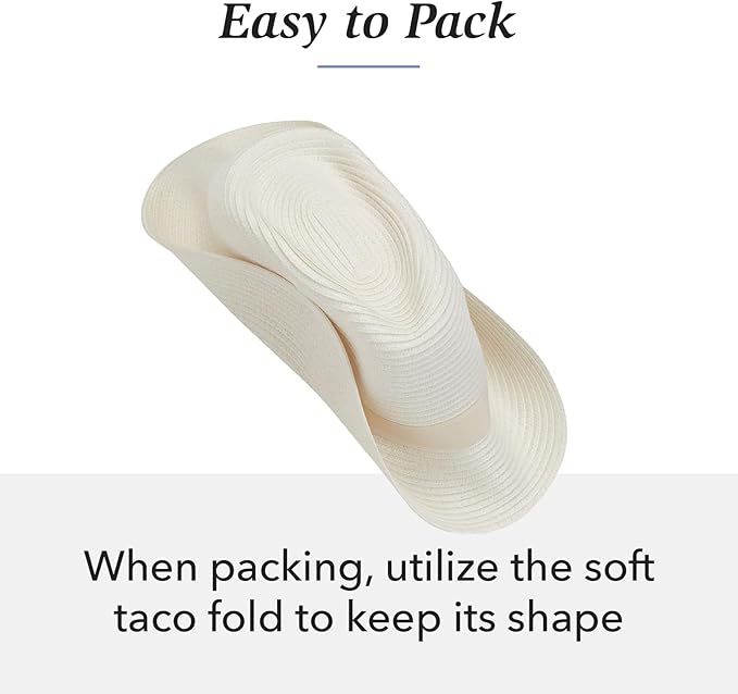 Wallaroo Hat Company Women’s Caroline Fedora Sun Hat – UV Sun Protection, Packable, Adjustable, Travel-Friendly, Medium Size