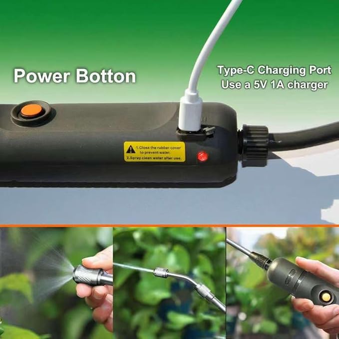 ES8 Electric Sprayer, with one-Button Operation, fine Spray, Quick and Effortless, Suitable for Cleaning and Pesticide Application.