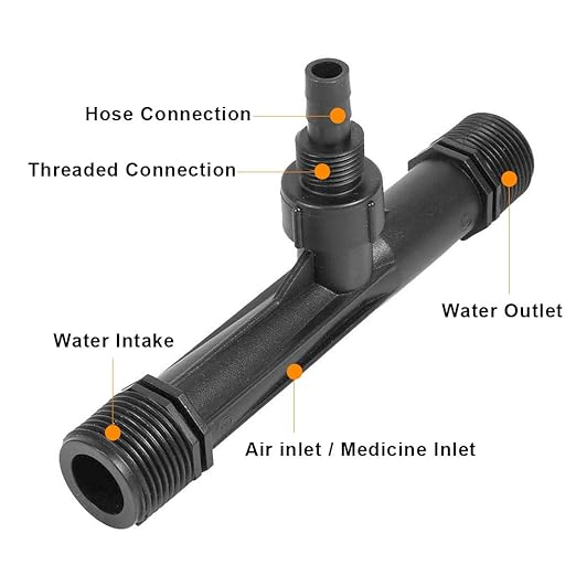 2Pcs 1 Inch Irrigation Venturi, Irrigation Fertilizer Water Tube, Venturi Fertilizer Mixer Injectors, POM Plastic Agriculture Irrigation Device Tool