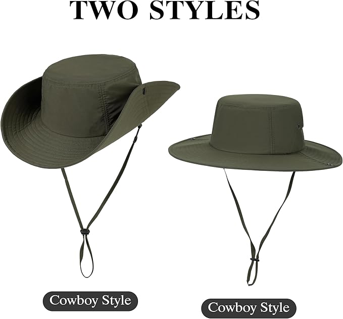 Wide Brim Sun Hats Waterproof Bucket Hat UV Protection Fishing Hat Summer Packable Fisherman Hat for Men and Women