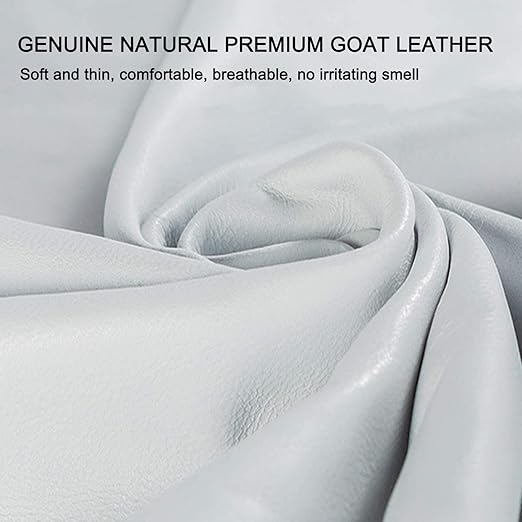 Leather Work Gloves, Gardening Gloves for Women and Men, Soft and Thin Goatskin Work Glove for Outdoor Yard Garden, M