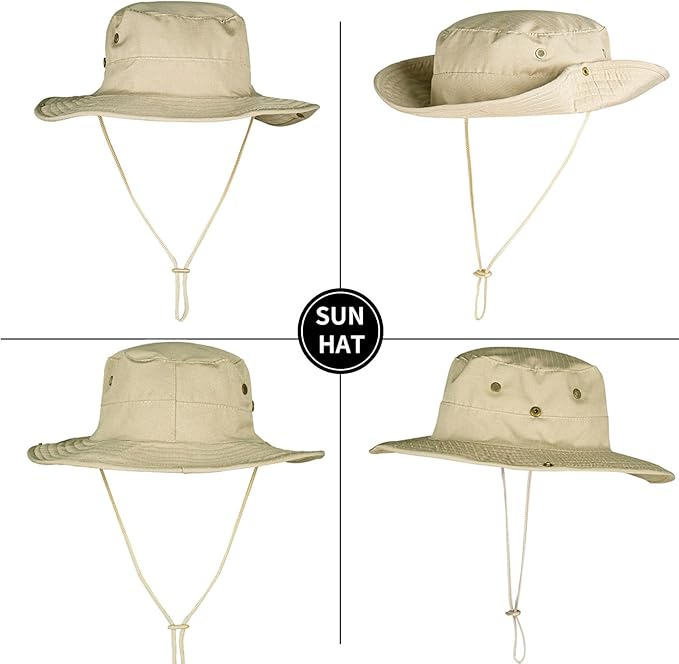Sun Hats for Men Women Boonie Hat Foldable Fishing Hat UPF 50+ Bucket Hat for Fishing Hiking Garden Safari Beach
