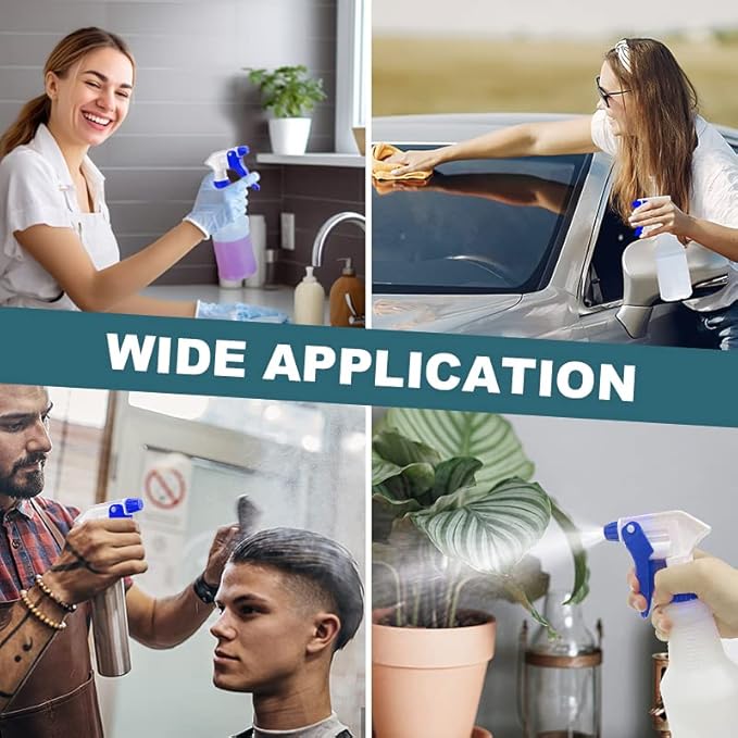 Spray Bottle Nozzles Plastic Heavy Duty 12Pcs Trigger Spray Nozzle Replacement Head Leak Proof Water Bottle Spray Nozzles Adjustable Head Sprayer