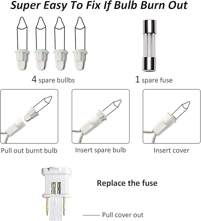 Dazzle Bright Warm White Christmas Mini String Lights, 4 Pack Total 120FT 600 Incandescent White Wire Fairy Lights, Waterproof Christmas Decorations for Indoor Outdoor Party Garden Yard Decor