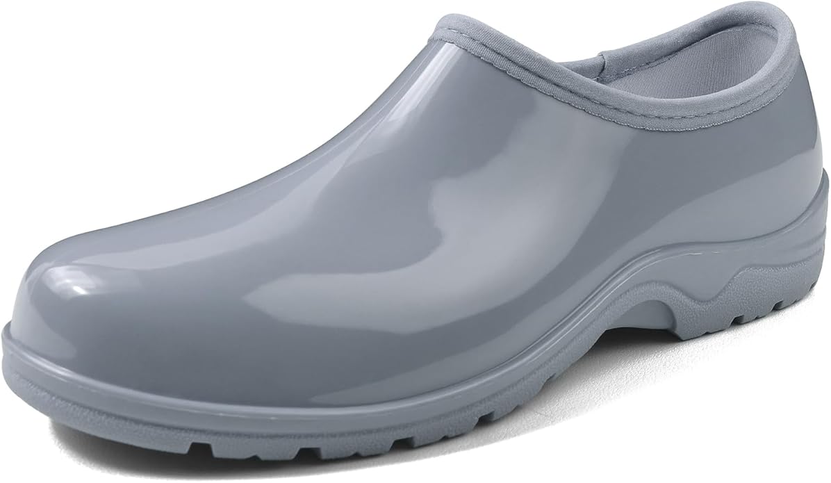 DKSUKO Waterproof Garden Shoe for Women Outdoor Slip-On Rain Boots Short Ankle Work Shoes and Garden Clogs with Comfort Insole