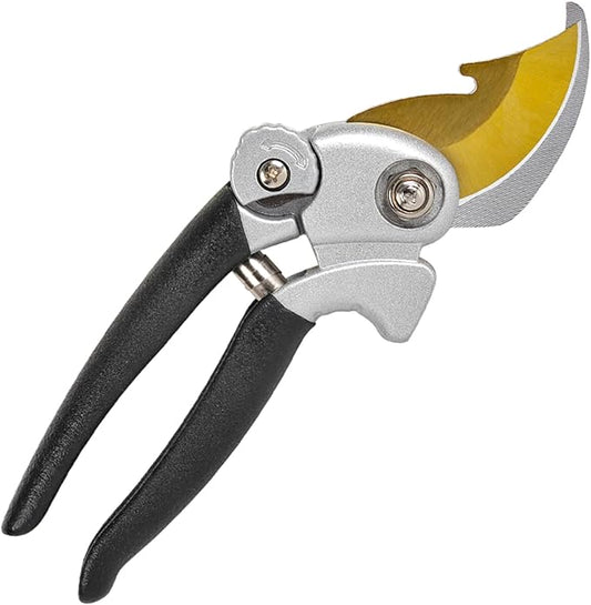 Ultra Sharp Germany Titanium Steel Pruning Shears - Cuts 3X Easier, Weak Hand Arthritis Snips, Rust-Resistant, Effortlessly 1-Inch Cut Capacity Garden Scissors, Ergonomic Handle (gt-o3, 1)