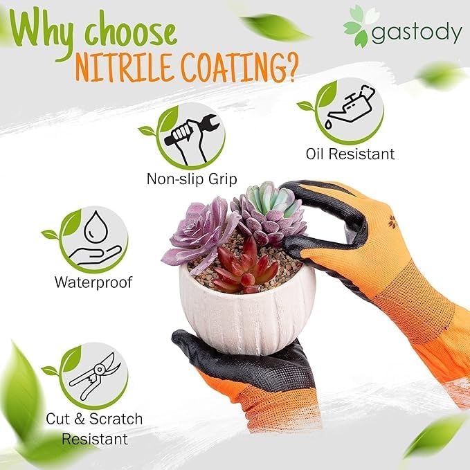 Long Sleeve Gardening Gloves Women and Men - Long Cuff Garden Gloves, Multipurpose Heavy Duty Outdoor and Indoor