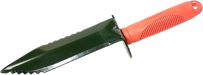 ASR Outdoor 13" Serrated Edge Digger, Versatile Hand Trowel for Breaking up Hard Ground