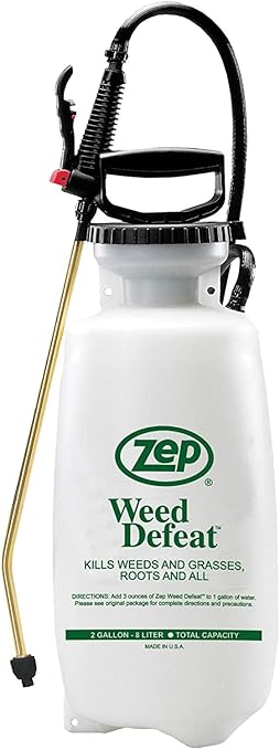Zep Weed Defeat Sprayer 2-Gallon 781101 (1 Unit) Rust Proof and Dent Proof Industrial Strength, White