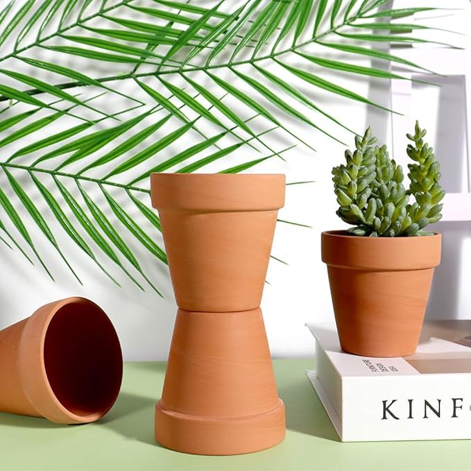 vensovo 3 inch Terracotta Clay Pots for Plants with Saucer - 12 Pack Small Terra Cotta Planter Great for Garden Windowsill Indoor & Outdoor Wedding Favors Gifts