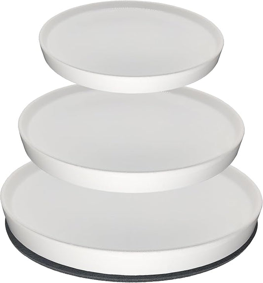 Ceramic Plant Saucer Pot Tray 6、8、10 Inch White, Planter Saucers for Indoors Outdoor, Durable Sturdy Flower Drainage drip Water Tray for Glazed Pots Base