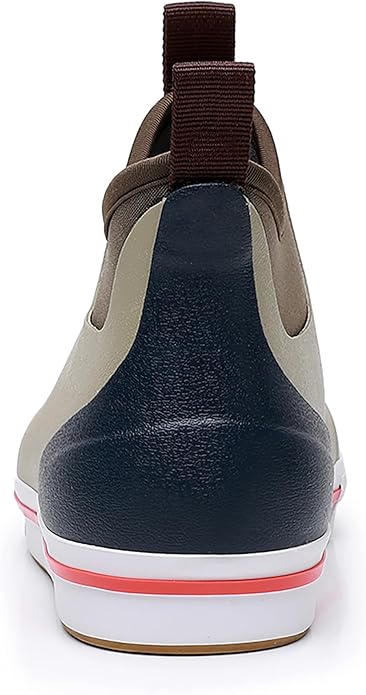 WTW Unisex Rain Boots for Men and Women Waterproof Rubber Fishing Deck Boots Neoprene Boots Slip on Ankle Garden Shoes