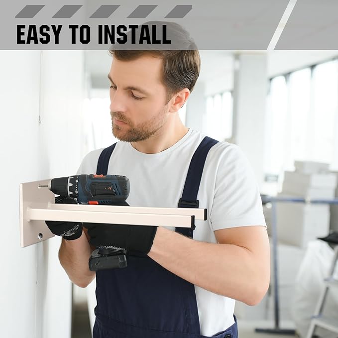 Zonon 2 Pcs Extra Wide Wall Mounted Tool Rack for Trimmers Blowers and Stepladders Heavy Duty Powder Coated Steel Storage Organizer for Garage Shed Workshop Tool Holder