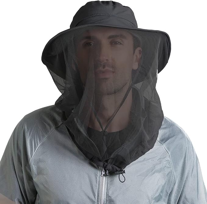 Peicees Head Net Hat for Men Women Adventure Fishing Hat Safari Hat for Hunting Camping Hiking