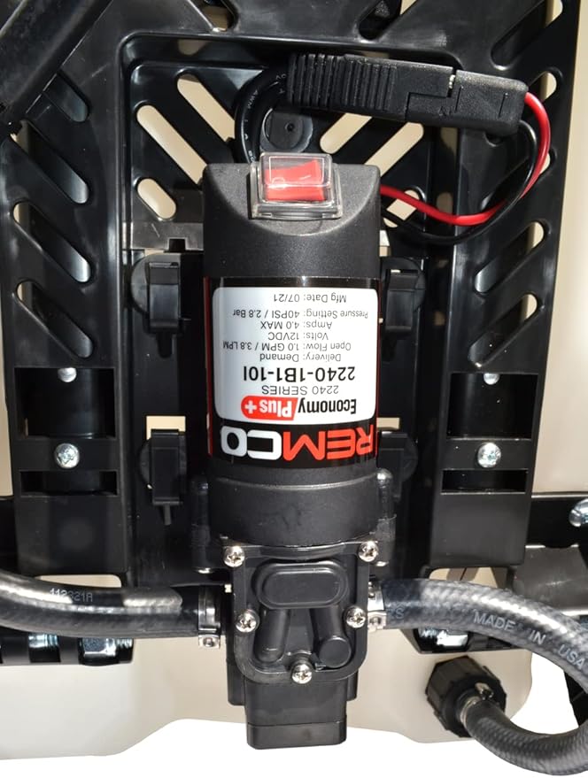 Workhorse Sprayers LG05SSG2 Rechargeable Spot Sprayer - White Portable Sprayer with Wheels, Vertical & Horizontal Stream Range, 5 Gallon Tank