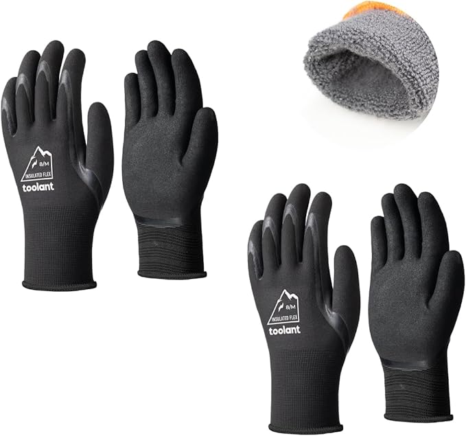 toolant Winter Work Gloves for Men & Women, Freezer Gloves with Super Durable & Grip, Insulated Liner for Cold Weather