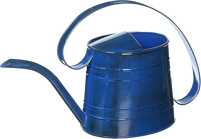 Headwind Danbury Vintage Watering Can – 1/2 Gallon Oceanside Blue Decorative Galvanized Large Metal Watering Can Planter for Outdoor & Indoor – Antique Style by Robert Allen