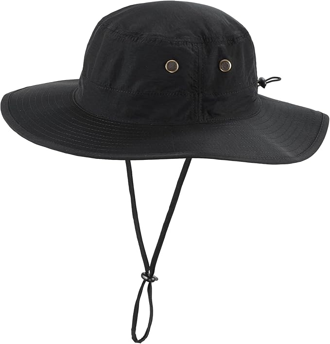 Home Prefer UPF50 Mens Sun Hat with Neck Flap Quick Dry UV Protection Cap Womens Wide Brim Fishing Hat Neck Flap Beach Garden