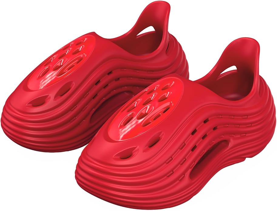 Unisex Breathable Wave Clogs - Lightweight Garden Shoes with Ventilation Holes, Non-Slip Indoor Outdoor Clogs for Men and Women