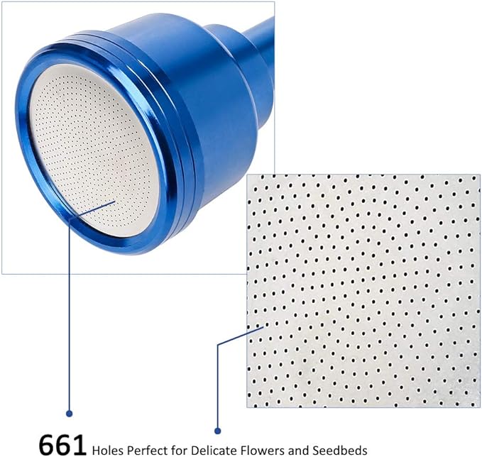 GREEN MOUNT Watering Wand, 24 Inches Sprayer Wand with Superior Stainless Head, Perfect for Hanging Baskets, Plants, Flowers, Shrubs, Garden and Lawn, Blue