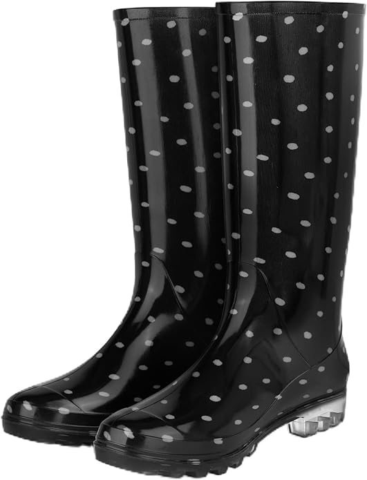 DaeRainy Tall Rain Boots for Women, Knee High Waterproof Slip On Garden Boots