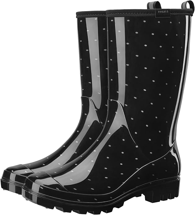 HISEA Women's Rain Boots Waterproof Mid Calf Garden Boots for Women