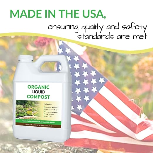 Organic Liquid Compost: Fast-Acting Alternative to Messy and Smelly Composting | Perfect for Brewing Compost Teas (32oz, Treats Up to 5,000 Sq.Feet)