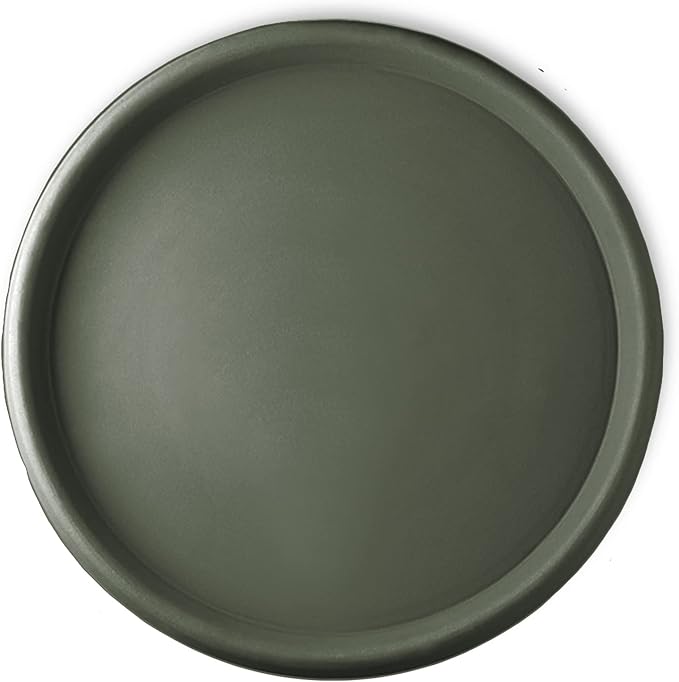 Crescent Garden Universal Round Planter Saucer, Drainage Dish for Pots, Large Plant Dishes Saucer, Outdoor Plant Trays - Olive (23" Inner, 25.5inch Outer Diameter)