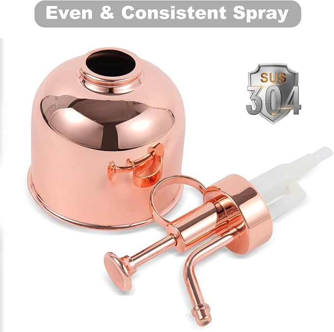 Plant Mister Spray Bottle, Metal Stainless Steel Plant Sprayer Mister, Small Watering Can Plant Spritzer with Top Pump for Indoor House Air Plants Succulents Outdoor Garden Decorative(Rose Gold)