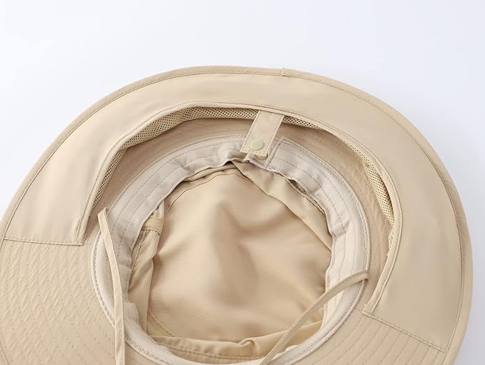 Home Prefer UPF50 Mens Sun Hat with Neck Flap Quick Dry UV Protection Cap Womens Wide Brim Fishing Hat Neck Flap Beach Garden