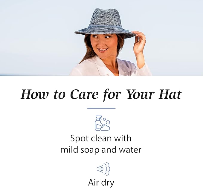 Wallaroo Hat Company Women’s Victoria Fedora – UPF 50+ UV Protection, Wide Brim, Medium Size, Packable & Adjustable Sun Hat