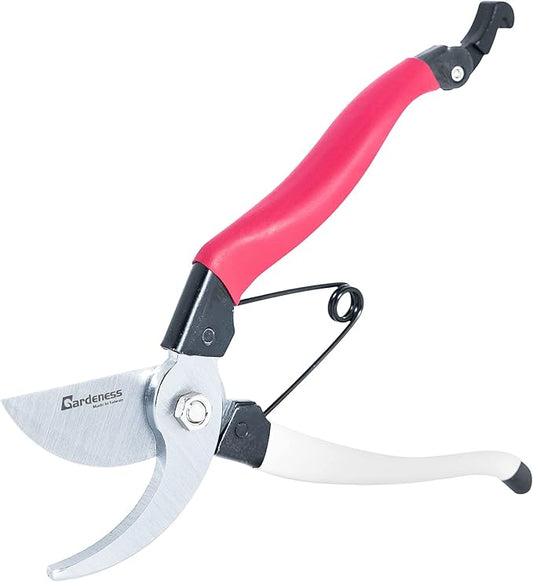 Gardeness Japanese Pruning Shears, Professional Bypass Heavy Duty Garden Pruner Secateurs – Lightweight Easy Grip Hand Pruners Branch Clippers for Gardening, Trimming, Harvesting. Made in Taiwan