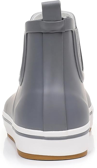 WTW Womens Rain Boots Deck Boots for Men - Lightweight Waterproof Rubber Fishing Rain Shoes with High Traction for Gardening Camping