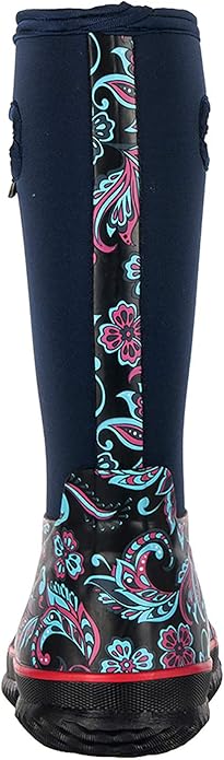 WTW Mid Calf Rain Boots for Women - Waterproof Insulated Neoprene Mud Boots Outdoor Hunting Garden Boots
