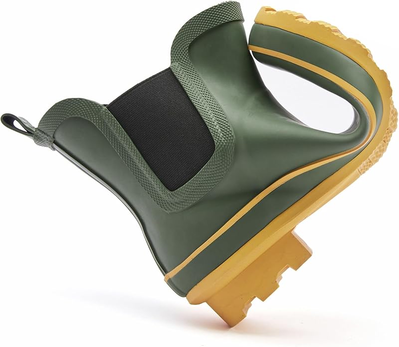 SWIFTFROG Rain Boots for Women - Waterproof Ankle Garden Shoes Anti-Slipping Floral Printed Rainboots for Ladies Stylish Light Ankle Rain Shoes, Women's Rain Footwear