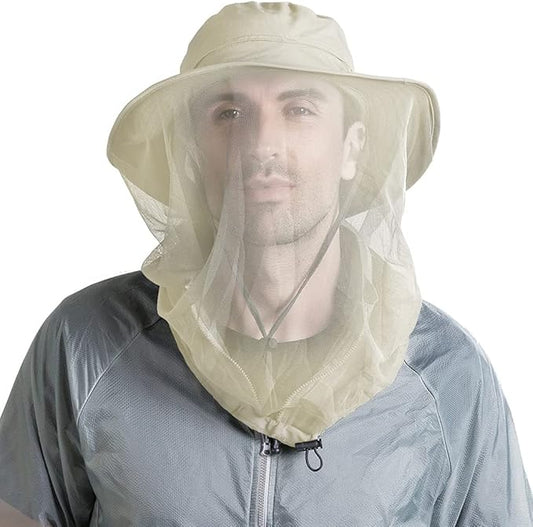 Peicees Head Net Hat for Men Women Adventure Fishing Hat Safari Hat for Hunting Camping Hiking