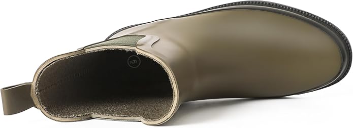 Women's Short Rain Boots Rubber Waterproof Comfortable Rainbooots Ankle Chelsea Boots Women Mud Garden Shoes for Outdoor Gardening,Farming