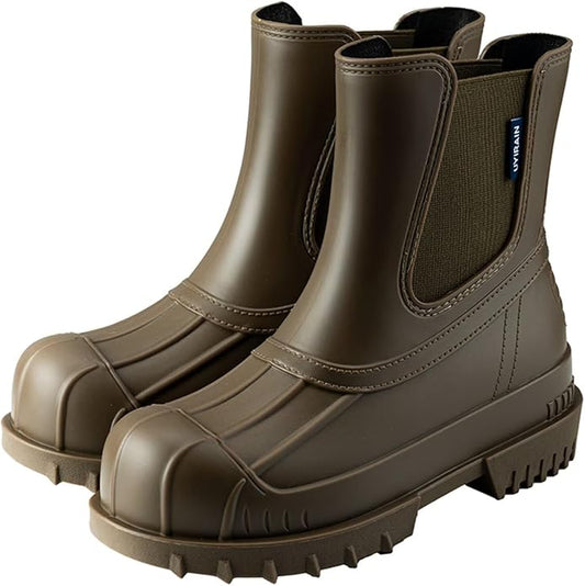 Short Rain Boots Women Waterproof Ankle Rainboots Fashion Chelsea Boots Non-Slip Garden Shoes for Outdoor Work Booties