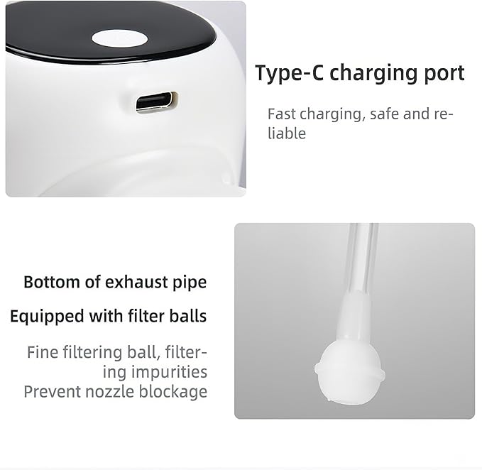 Cordless Electric Fogger, Rechargeable ULV Nano Sprayer with Blue Light, 380ml Nano Spray Gun Handheld Fogger，Electrostatic Portable Sprayer