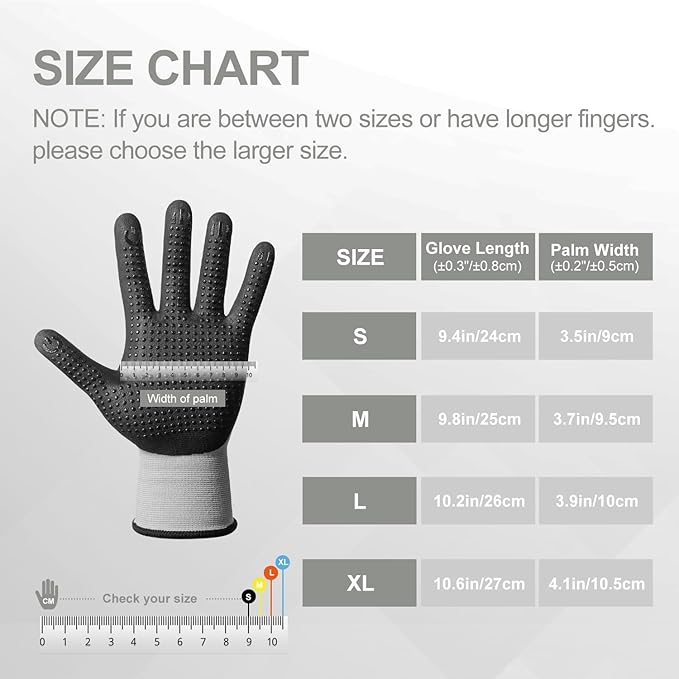 PROMEDIX P Nitrile Coated Work Gloves,MicroFoam Safety Work Gloves Men,Seamless Knit Nylon&spandex Gloves with Grip