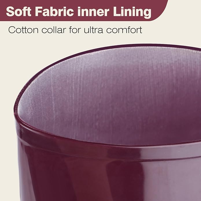 DaeRainy Tall Rain Boots for Women, Knee High Waterproof Slip On Garden Boots