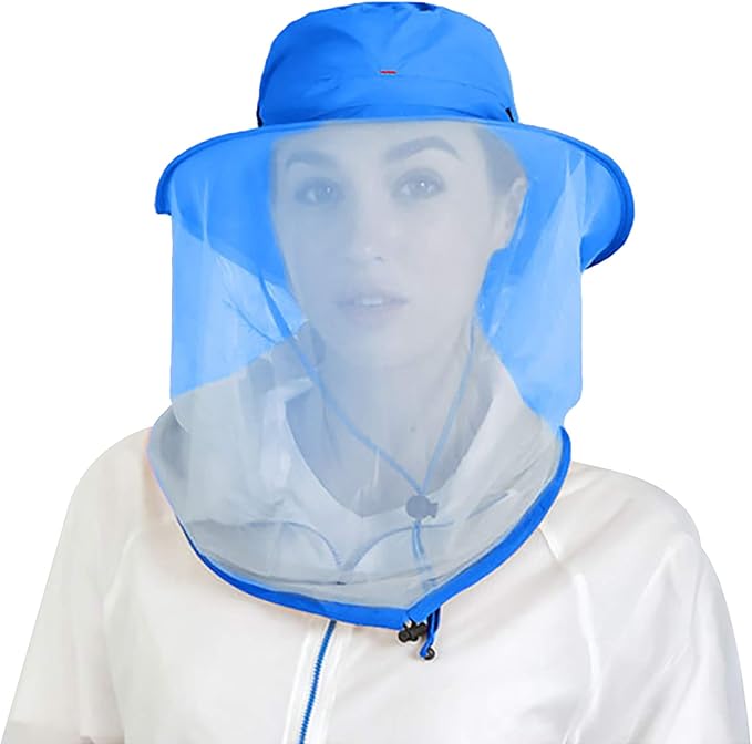 Peicees Head Net Hat for Men Women Adventure Fishing Hat Safari Hat for Hunting Camping Hiking